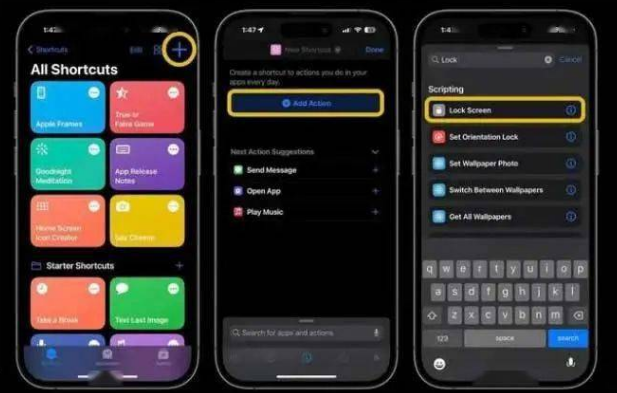 兴城苹果14锁屏维修店分享iPhone14升级iOS16.4后如何创建锁屏快捷方式 