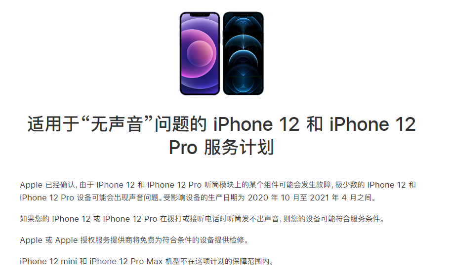 兴城苹果手机维修分享iPhone 12/Pro 拨打或接听电话时无声音怎么办 