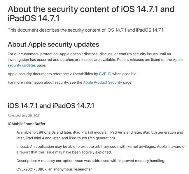 兴城苹果手机维修分享iOS 14.7.1 正式版更新内容及升级方法 